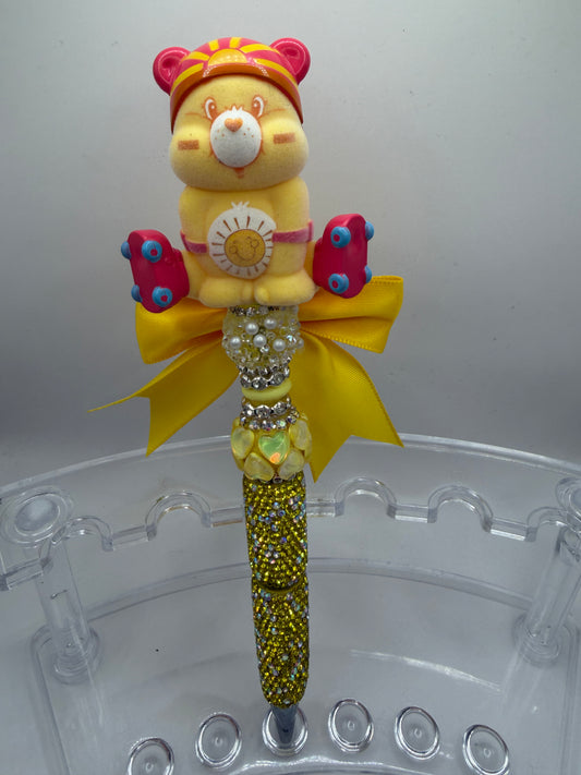 Care Bear On Roller Skates Beaded Pen