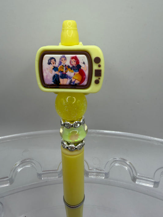 K pop Demon Hunters on TV Beaded Pen