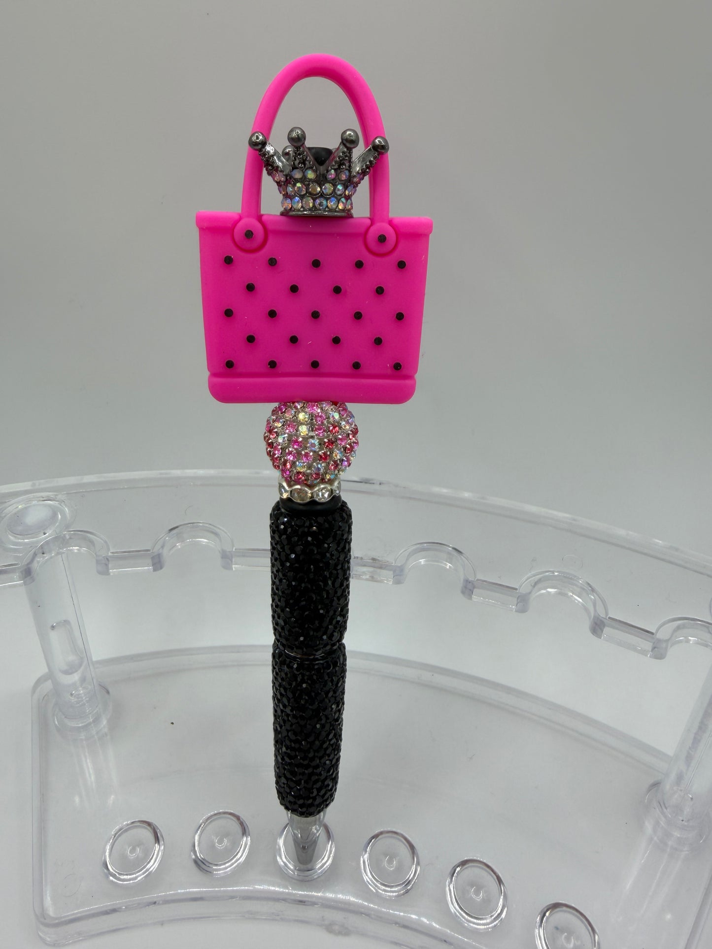 Pink Bag Beaded Pen