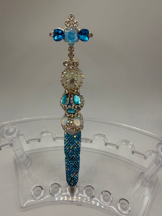 Blue Cross beaded Pen