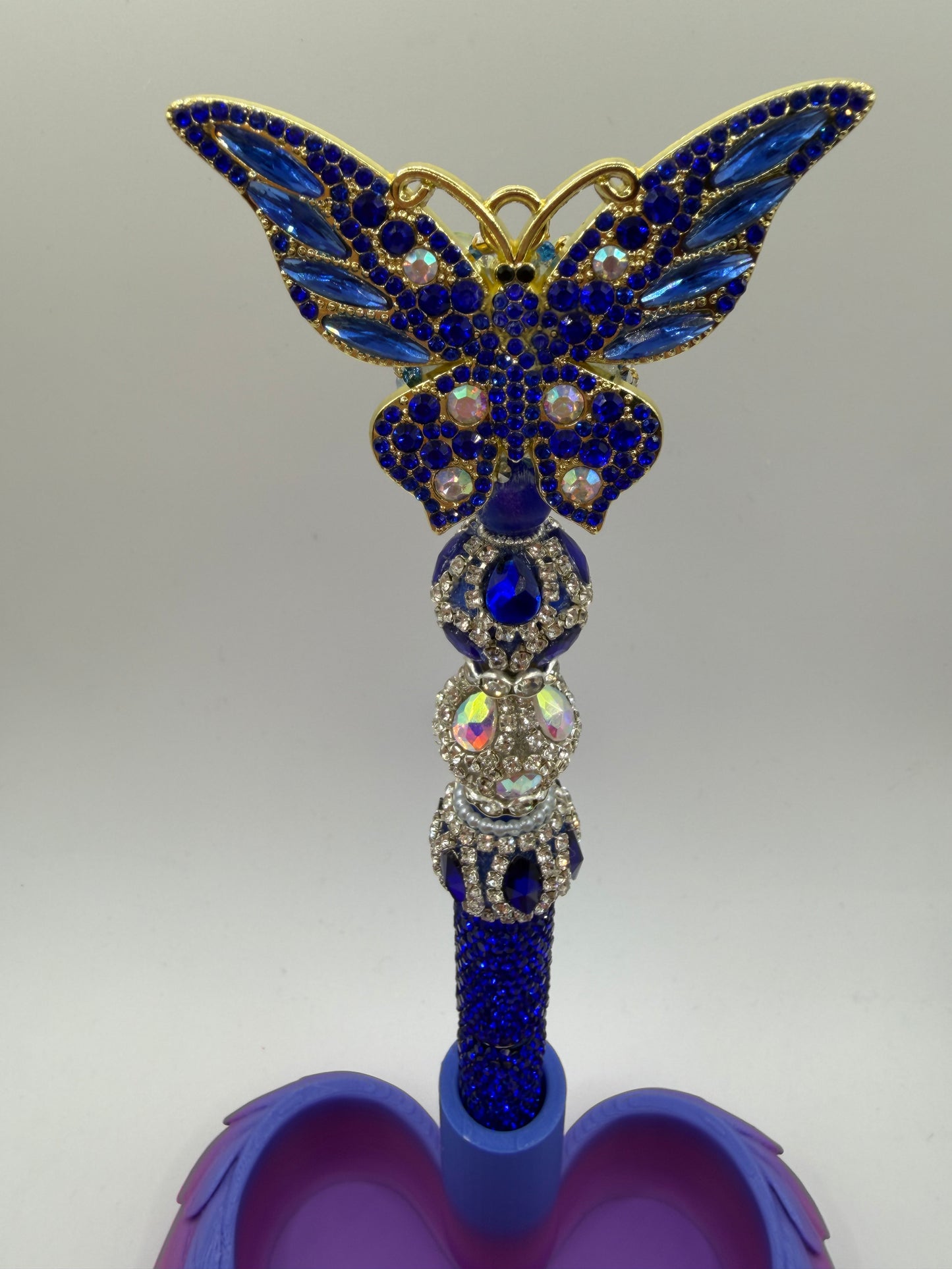 Blue Butterfly beaded  Pen