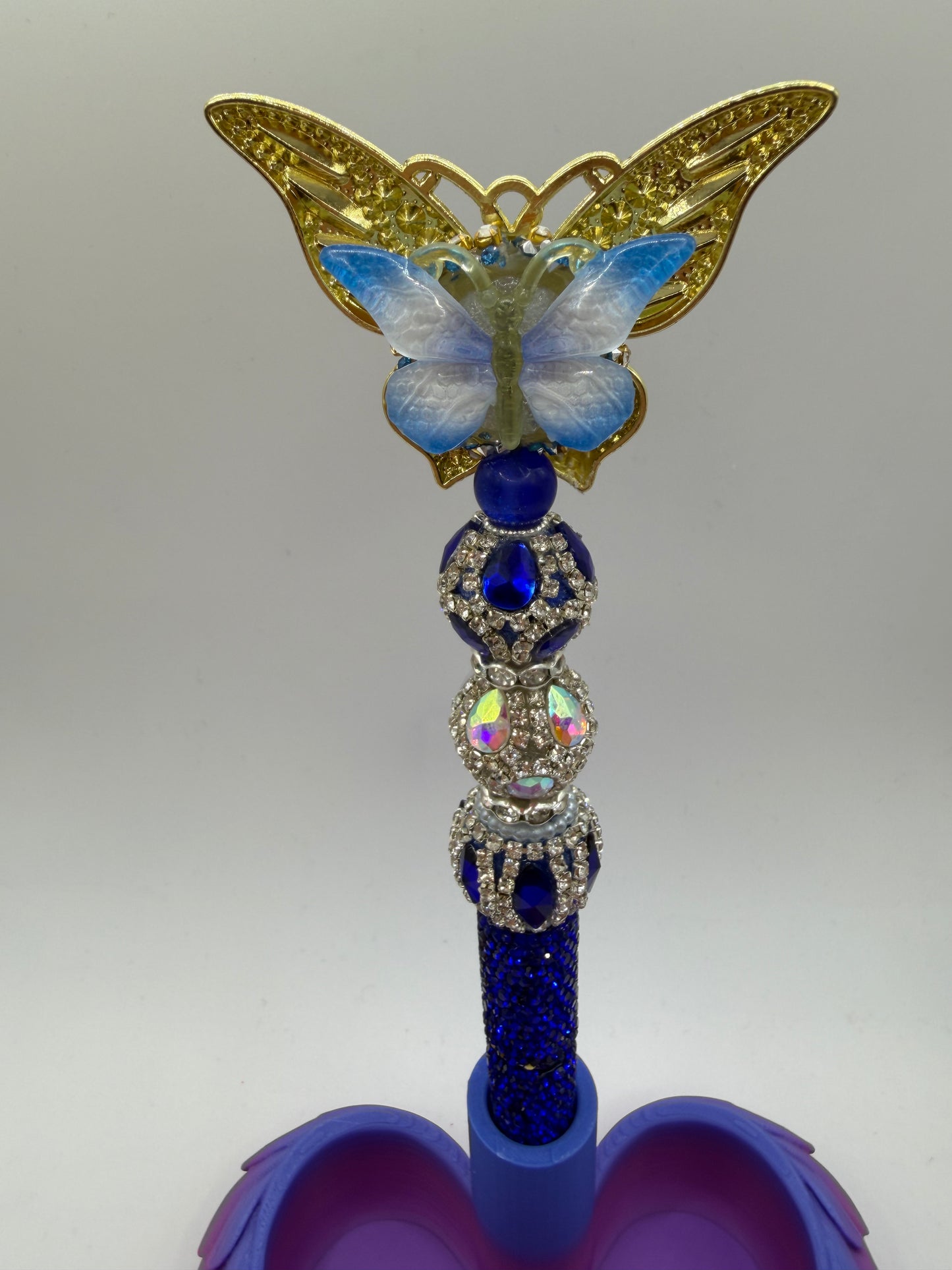 Blue Butterfly beaded  Pen