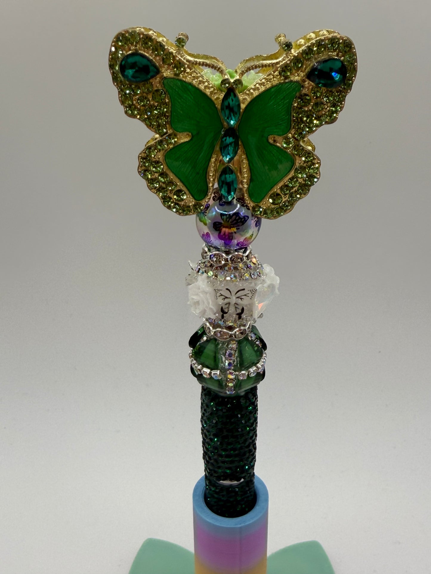 Green butterfly Beaded Pen