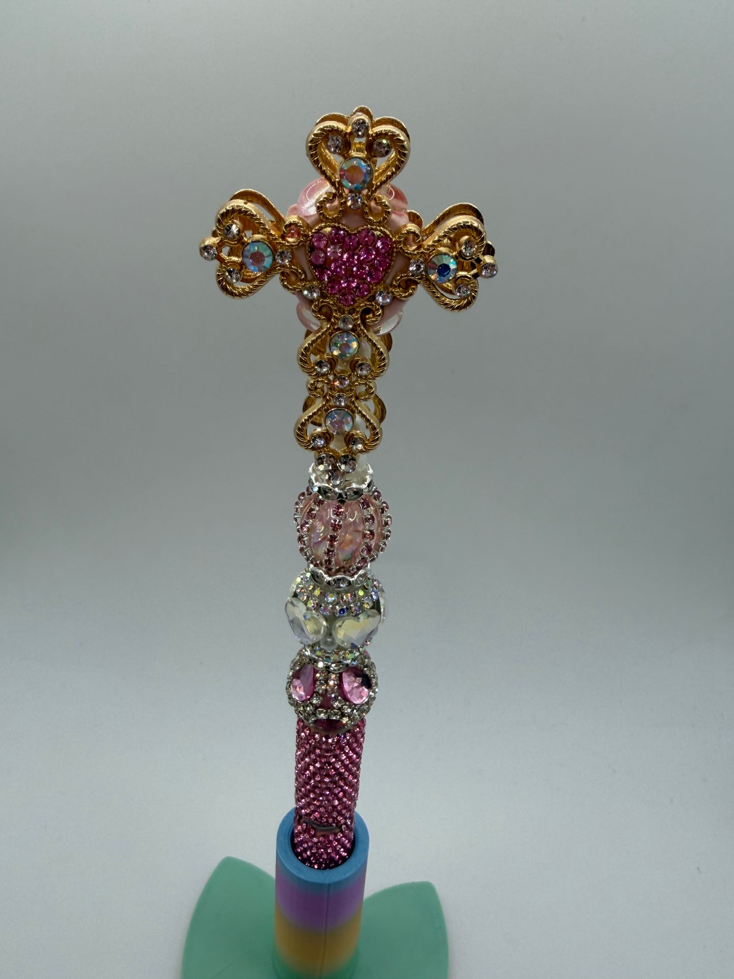 Pink Cross beaded Pen