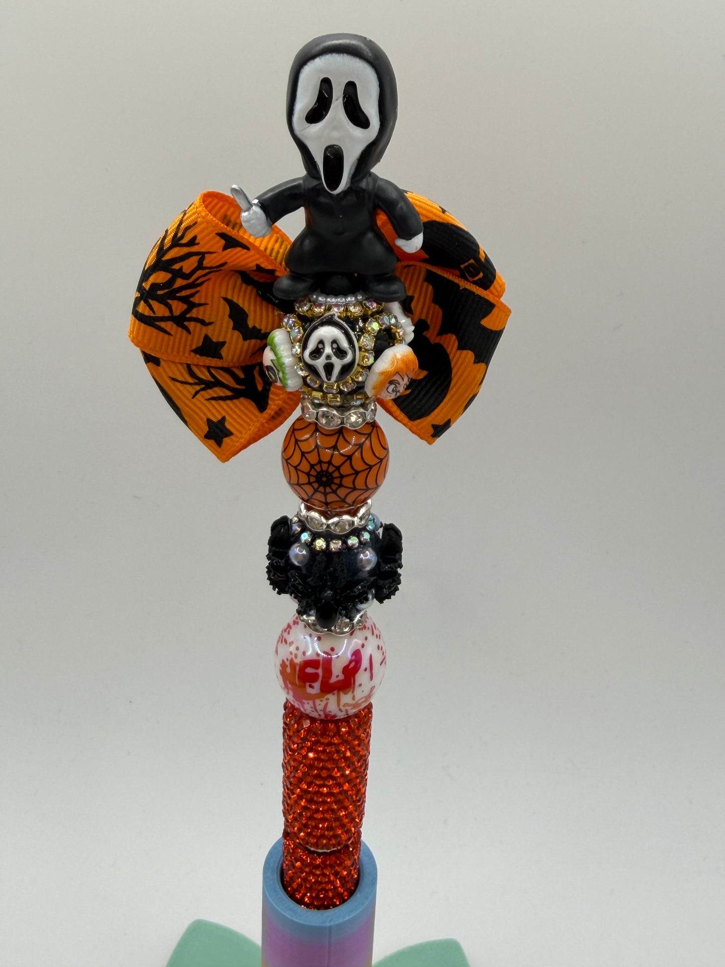 Ghost face Beaded Pen