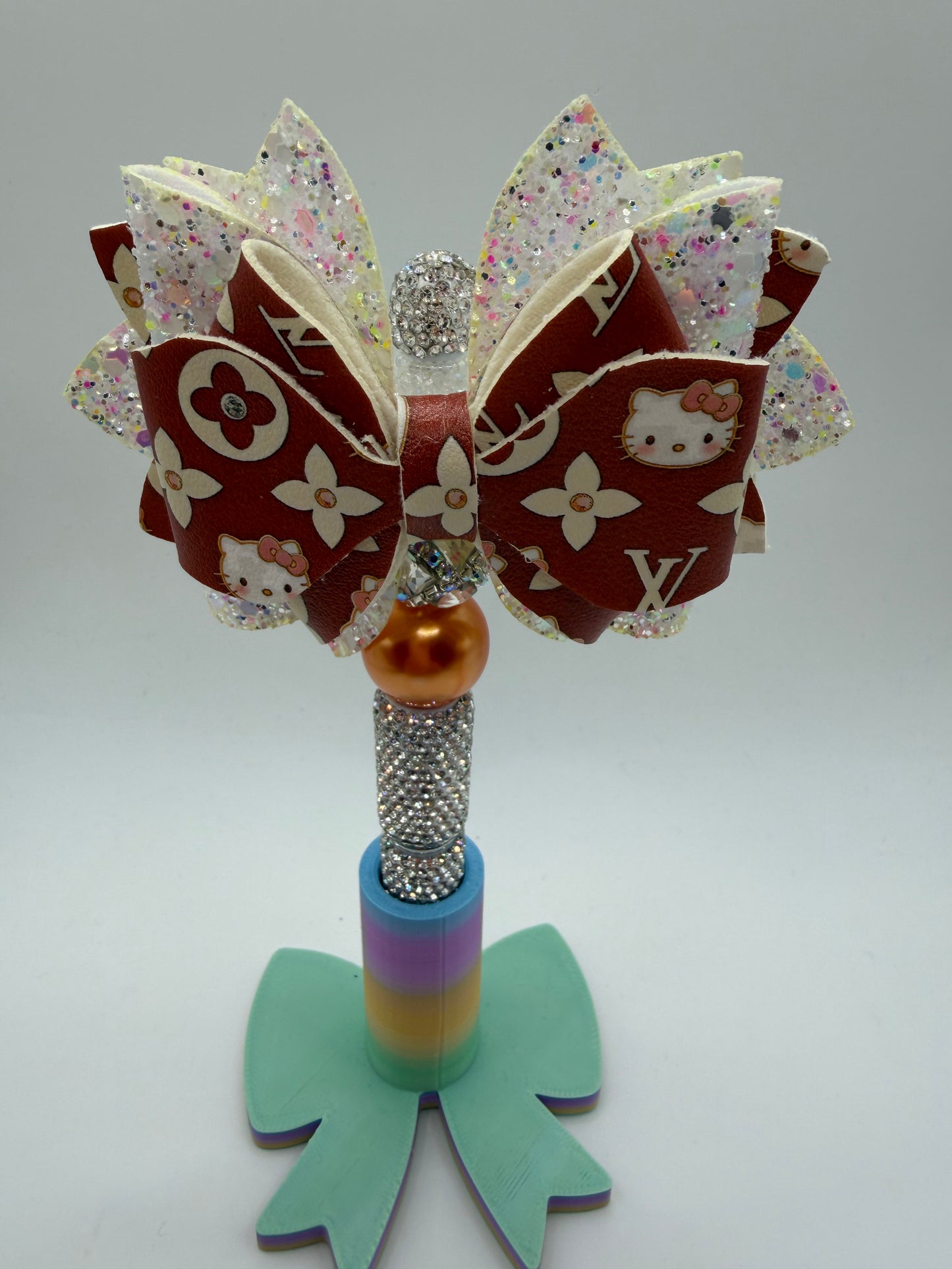 Hello Kitty Bow Beaded Pen