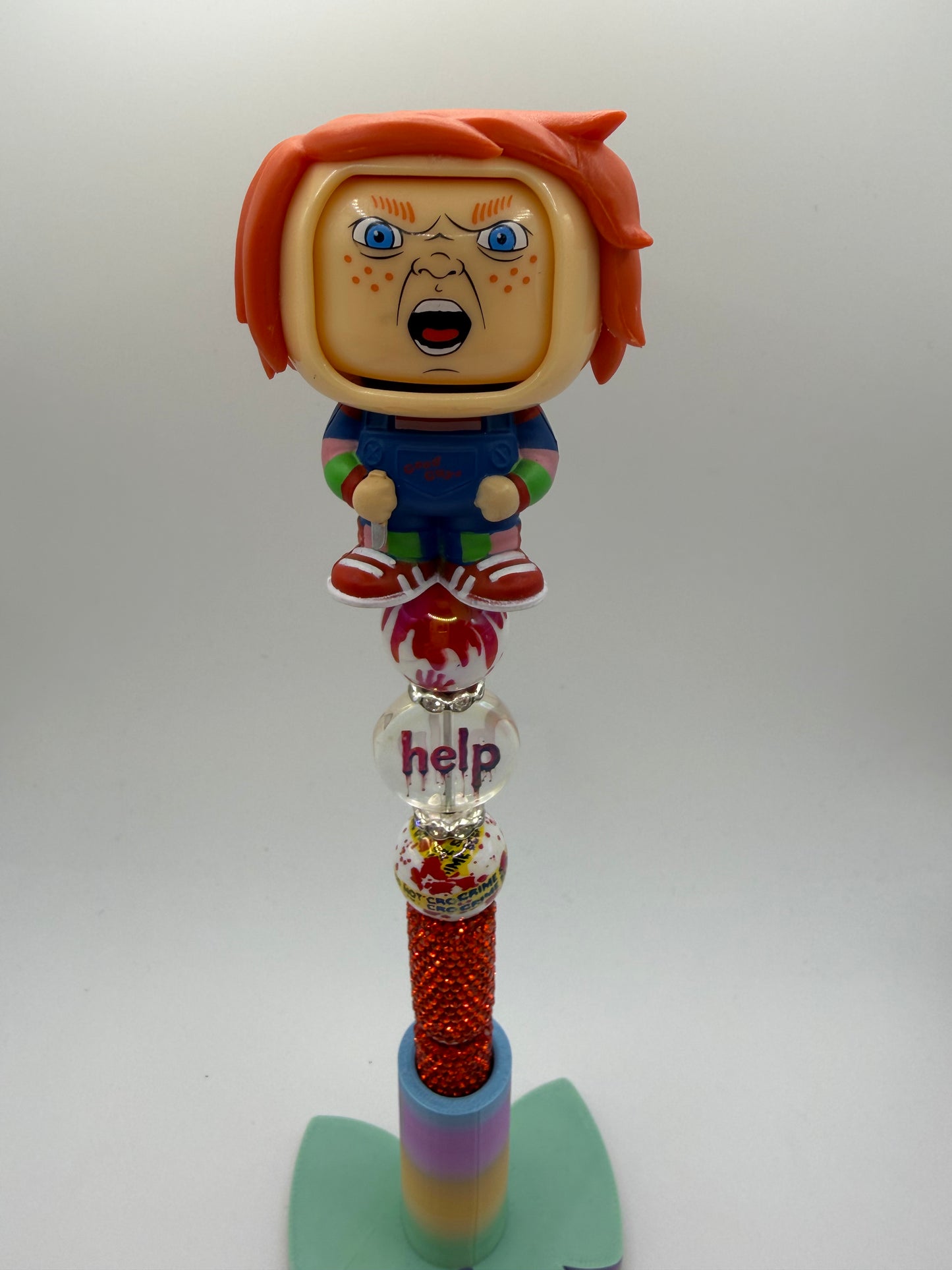 Chucky can change the face Beaded Pen