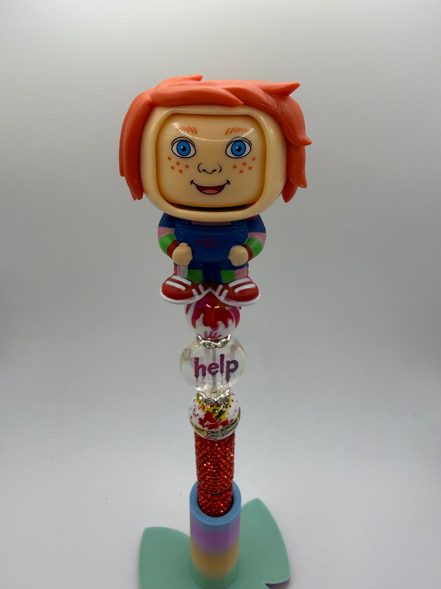 Chucky can change the face Beaded Pen