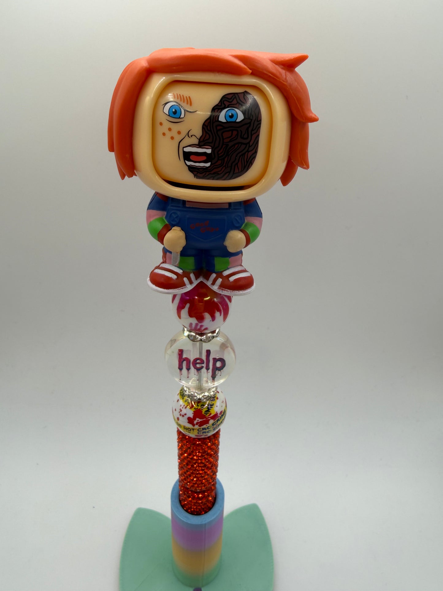 Chucky can change the face Beaded Pen