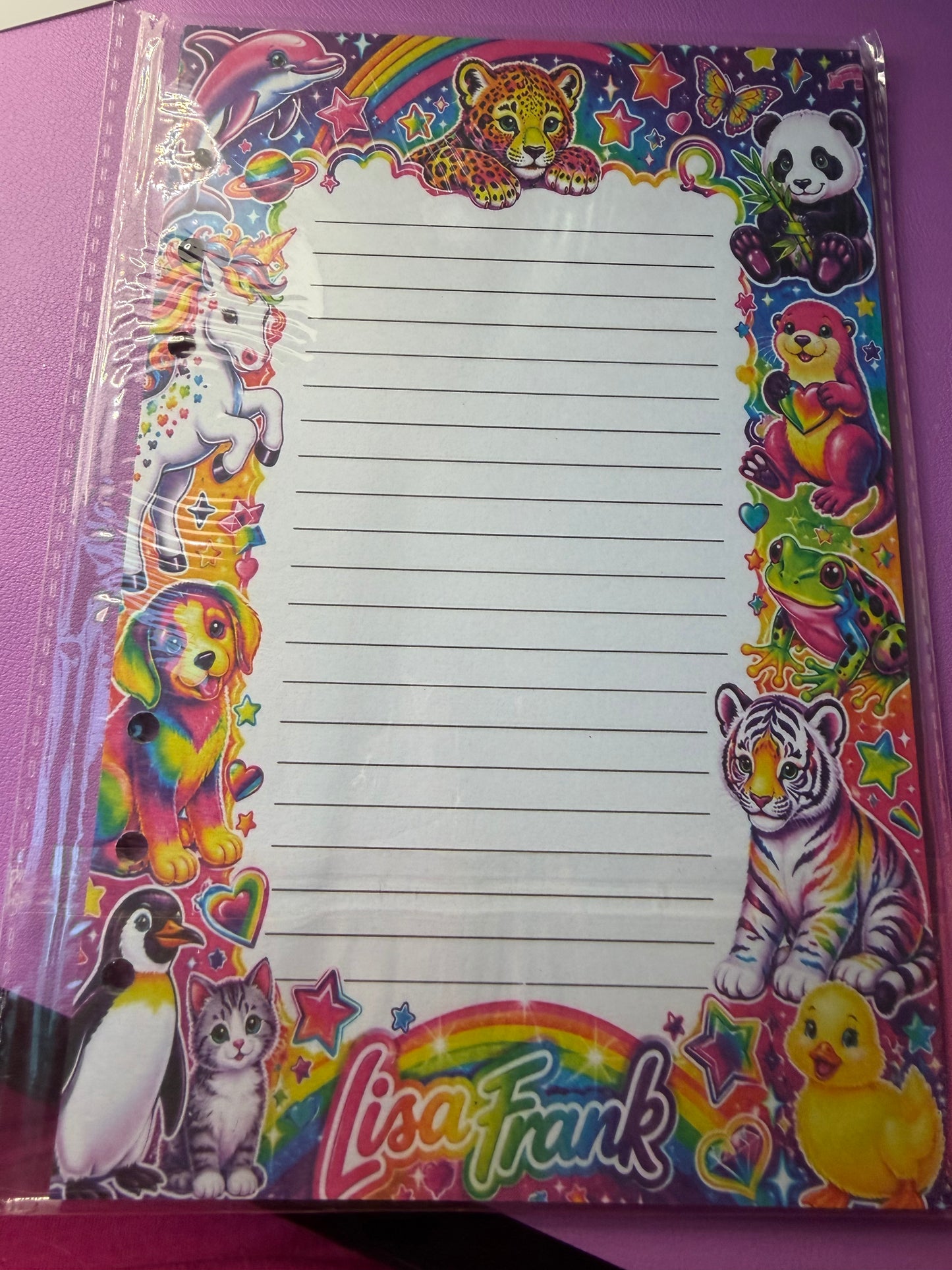 Lisa Frank A5 Binder