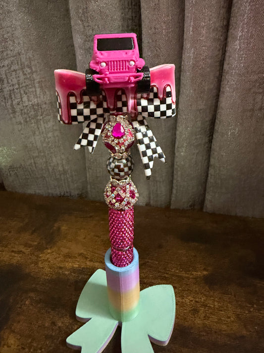 3-D printed Jeep beaded pen