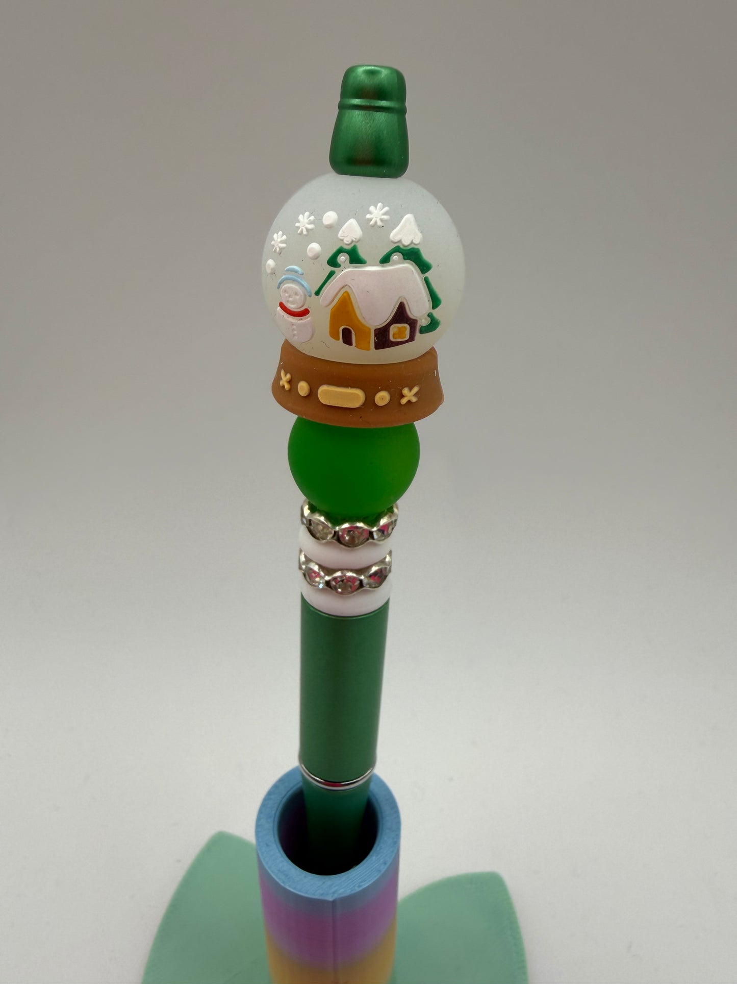 Snow Globe Beaded Pen