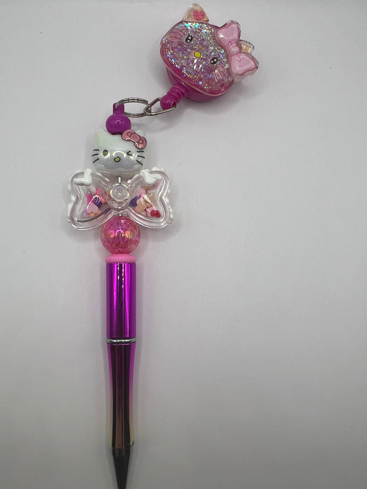 Hello Kitty Badge Reel Pen