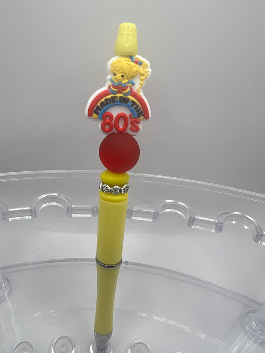 Rainbow Brite Beaded  Pen