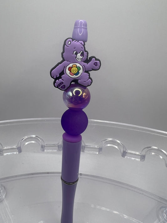 Care Bear Purple Beaded Pen