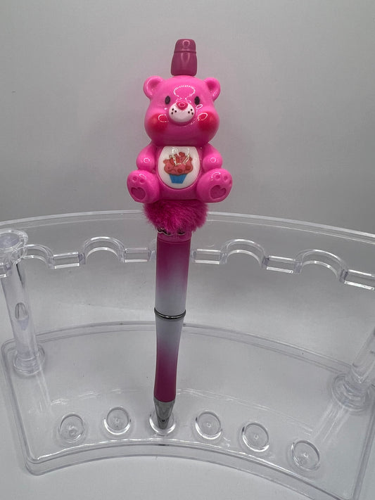 Beaded Care Bear Pen