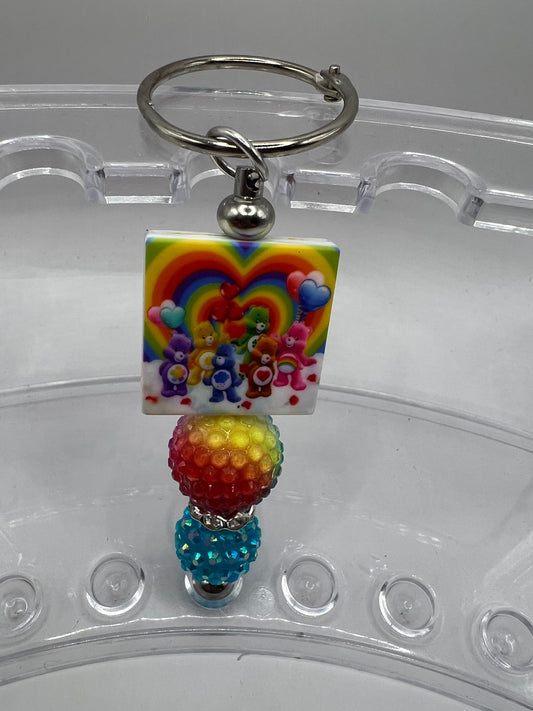 Care Bear beaded keychain