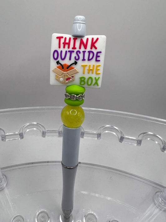 Think outside the box beaded pen