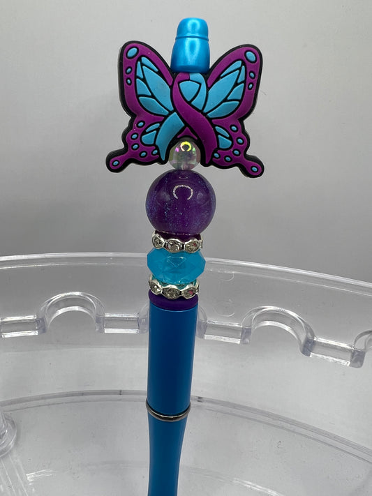 Butterfly beaded pen