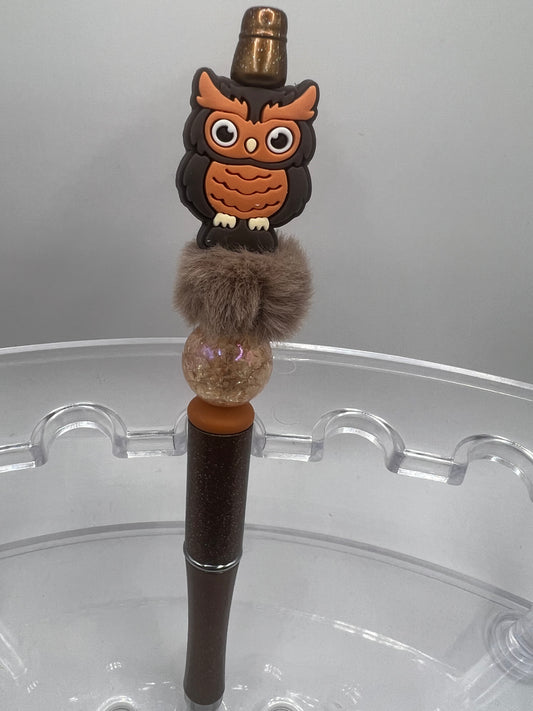 Owl beaded pen