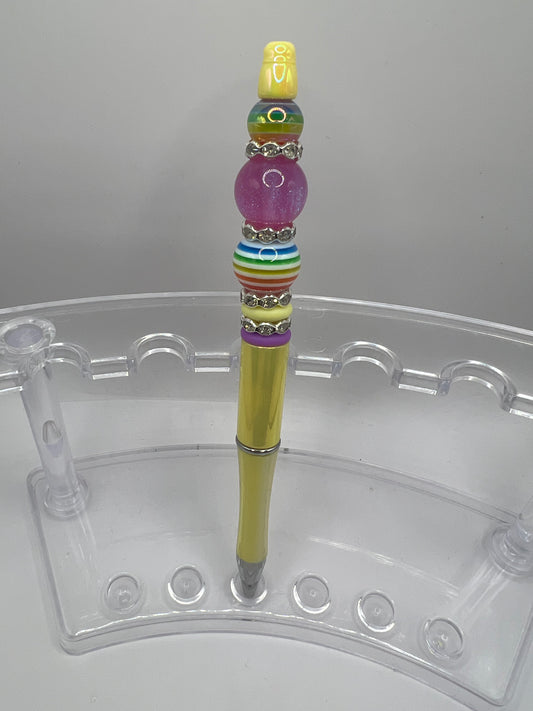 Rainbow Beaded Pen