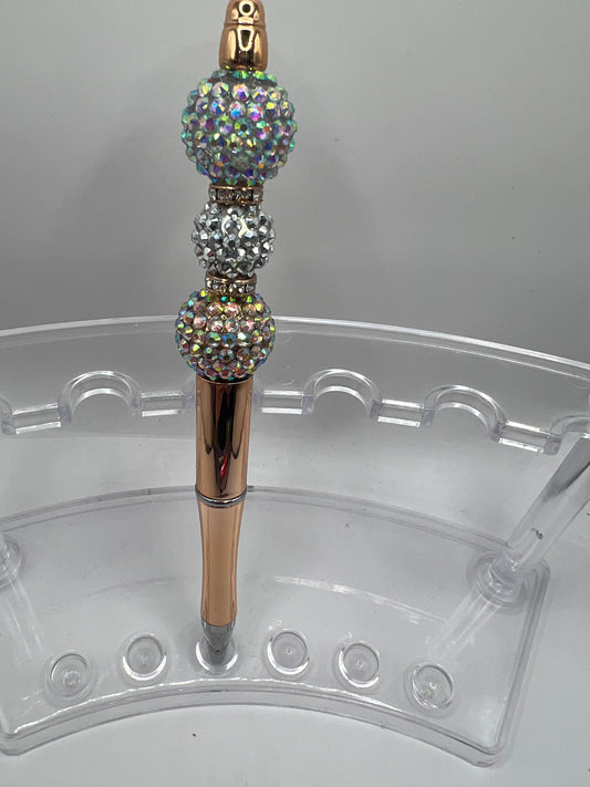 Rose gold beaded pen