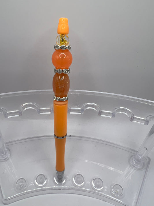 Orange Beaded Pen