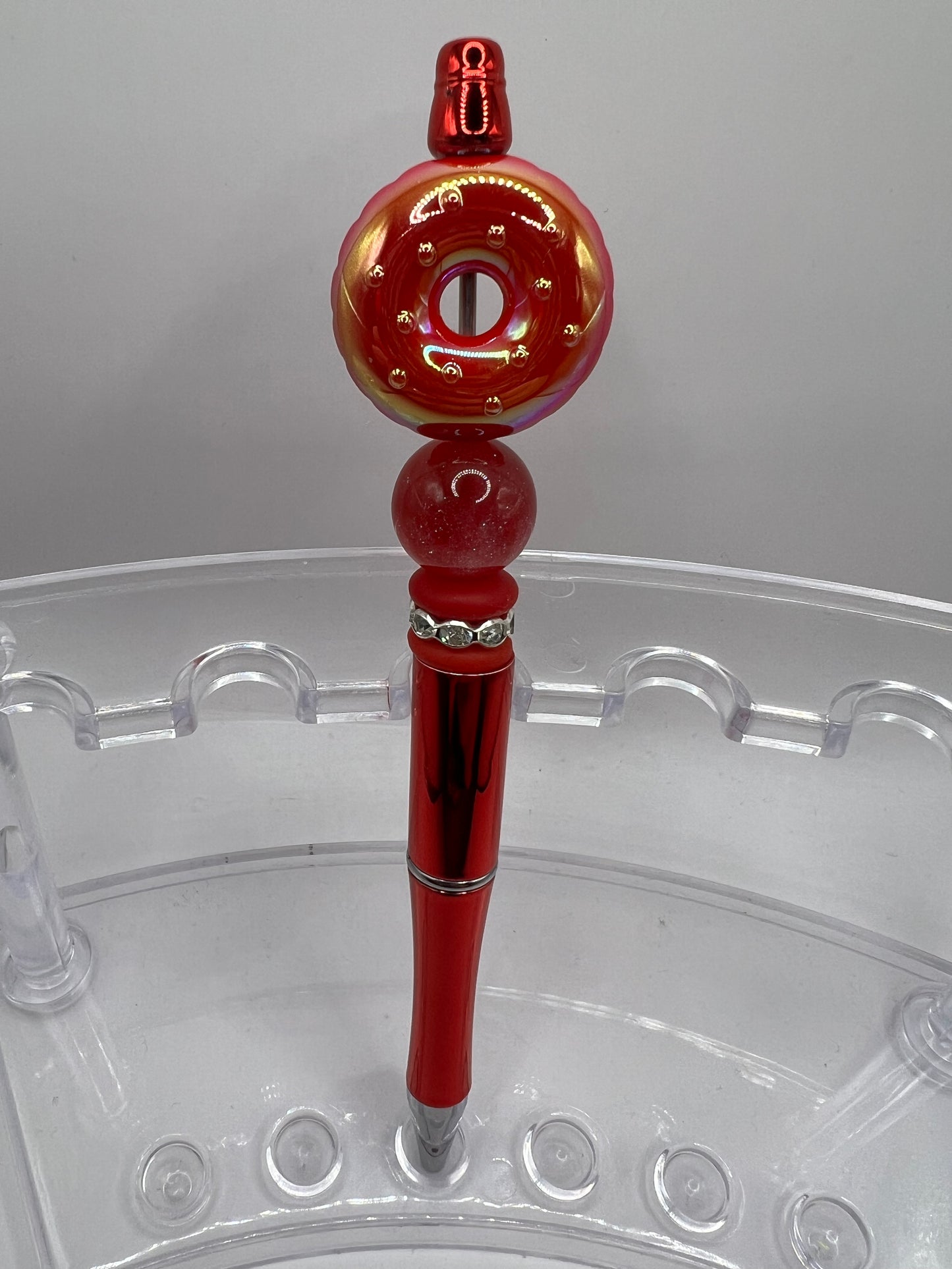Donut-Red Beaded Pen
