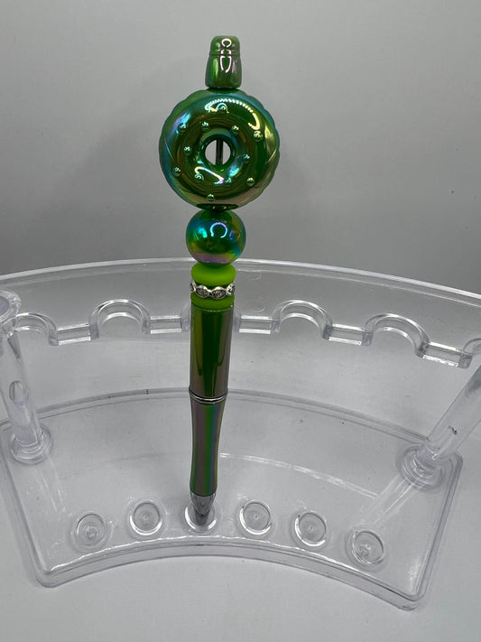 Donut -Green beaded pen