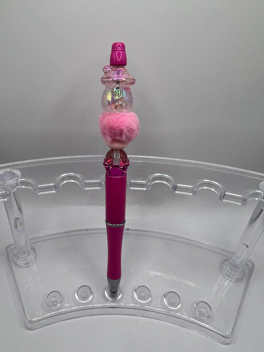 Mushroom Pink Beaded Pen
