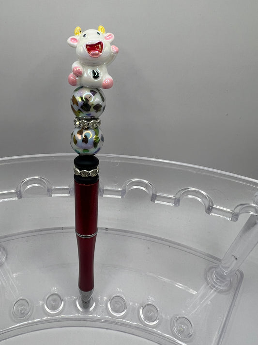 Cow Beaded Pen