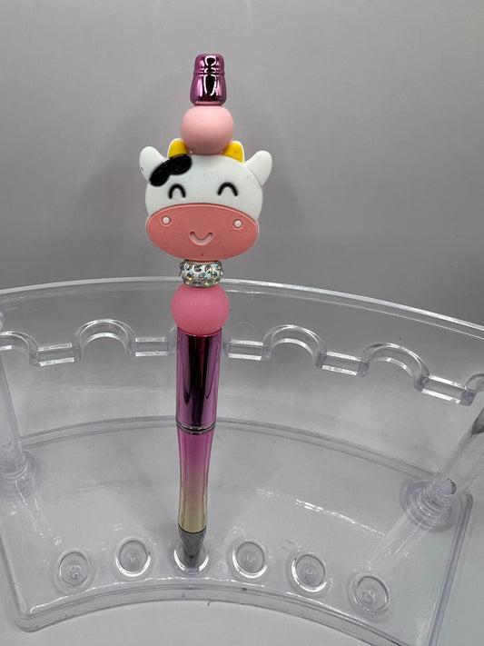 Cow Beaded Pen