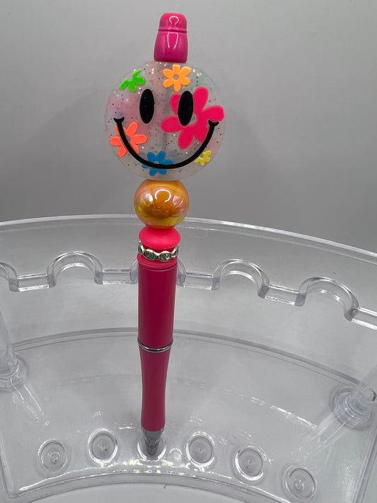Neon Smile Beaded Pen