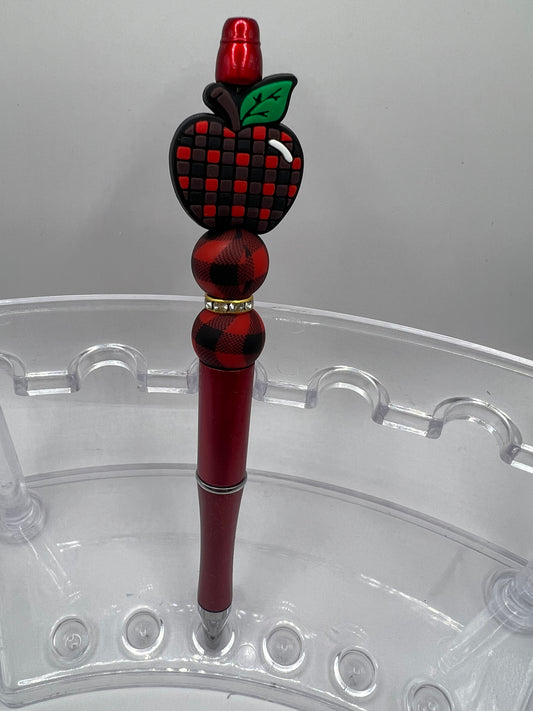 Apple Plaid Beaded Pen