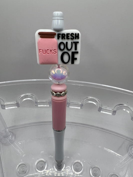 Freaks out of fucks beaded pen