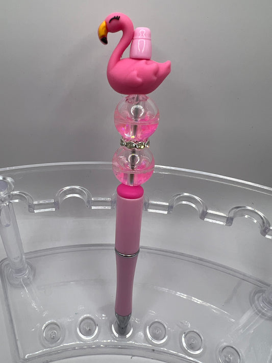 Flamingo beaded pen