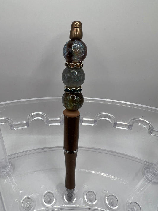 Brown beaded pen