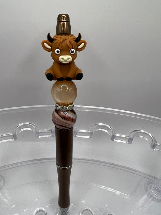 Cow beaded pen