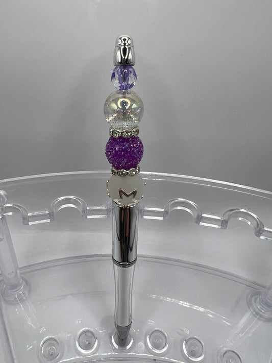 Purple star beaded pen